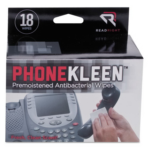 酷牌库|商品详情-Read Right进口代理批发 读右 REARR1203 PhoneKleen 湿巾，布，5 x 5，18/盒