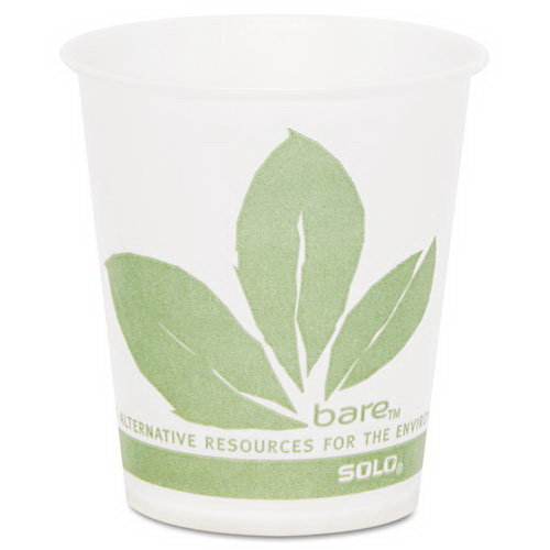 SOLO Cup Company进口代理批发 SOLO Cup Company SCCR53BBJD110CT 裸生态纸冷杯，ProPlanet Seal，5 盎司，绿色/白色，100 个/套，30 个套/箱