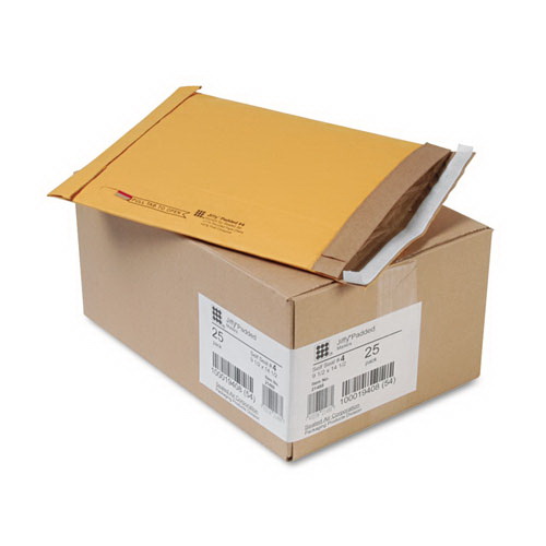 Sealed Air进口代理批发 Sealed Air SEL64937 Jiffy 软垫邮寄袋，#4，纸质衬垫，自粘封口，9.5 x 14.5，天然牛皮纸，25 个/箱