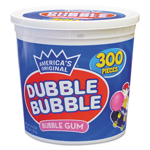 Dubble Bubble进口代理批发 双泡泡 TOO16403 泡泡糖，原粉色，300个/桶