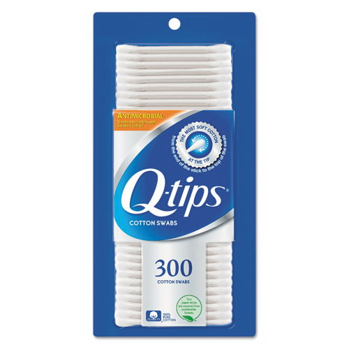 Q-tips进口代理批发 Q-tips UNI17900CT 棉签，抗菌，300 支/包，12 个/箱