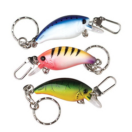 US Toy Company KC226 Fish Lure Keychains - 4 Styles Key Chain Nib