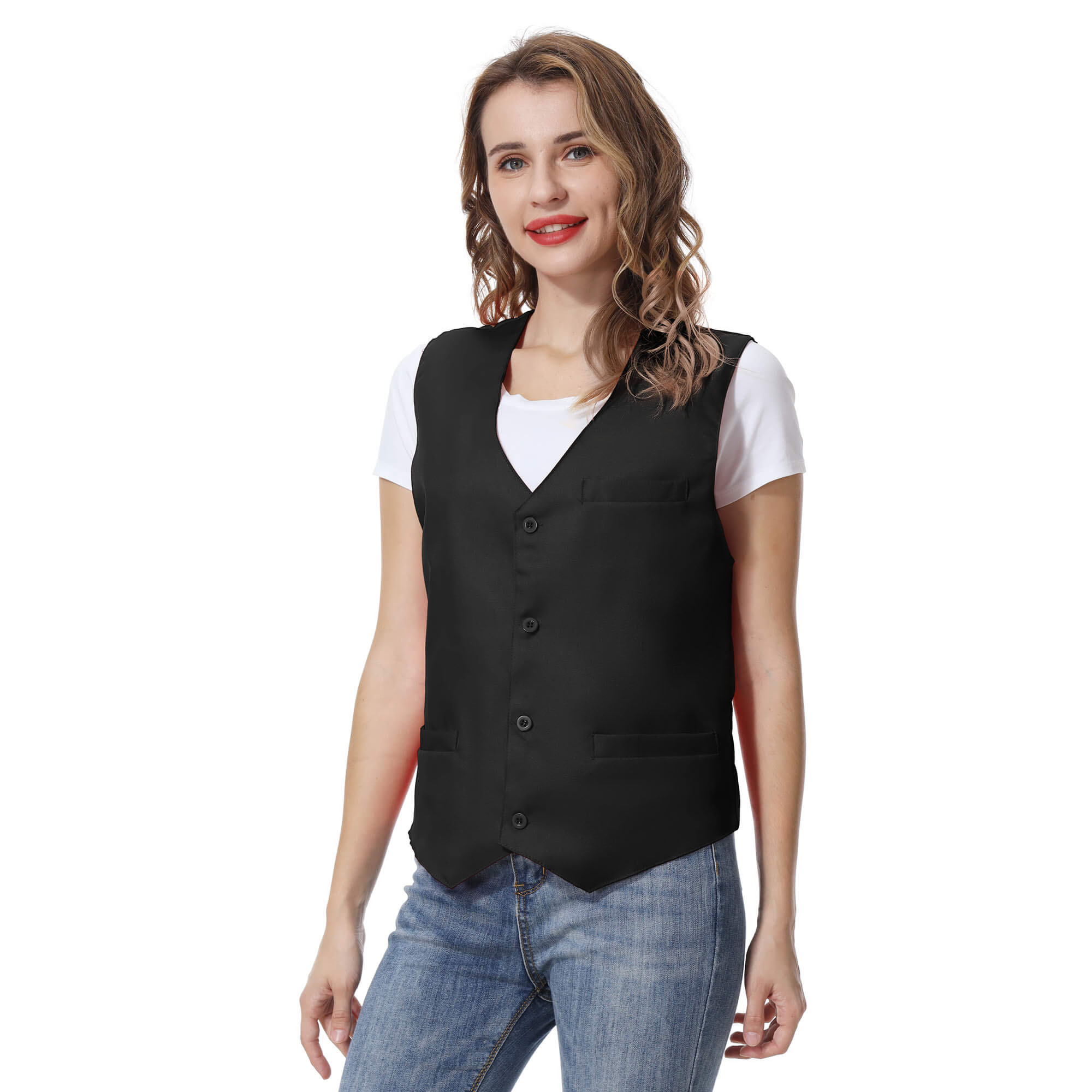 TOPTIE Unisex Button Vest Work Wear Uniform Vest Sale, Reviews