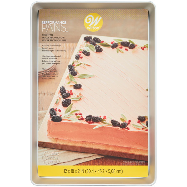 酷牌库|商品详情-Wilton进口代理批发 Wilton 2105-182 高性能烤盘铝制大片蛋糕盘，12 x 18 英寸