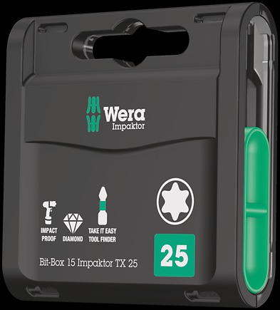 Wera进口代理批发 Wera 05057772001 Bit-Box 15 Impaktor Tx-867/1 Imp Dc 15 X Tx 20X25；