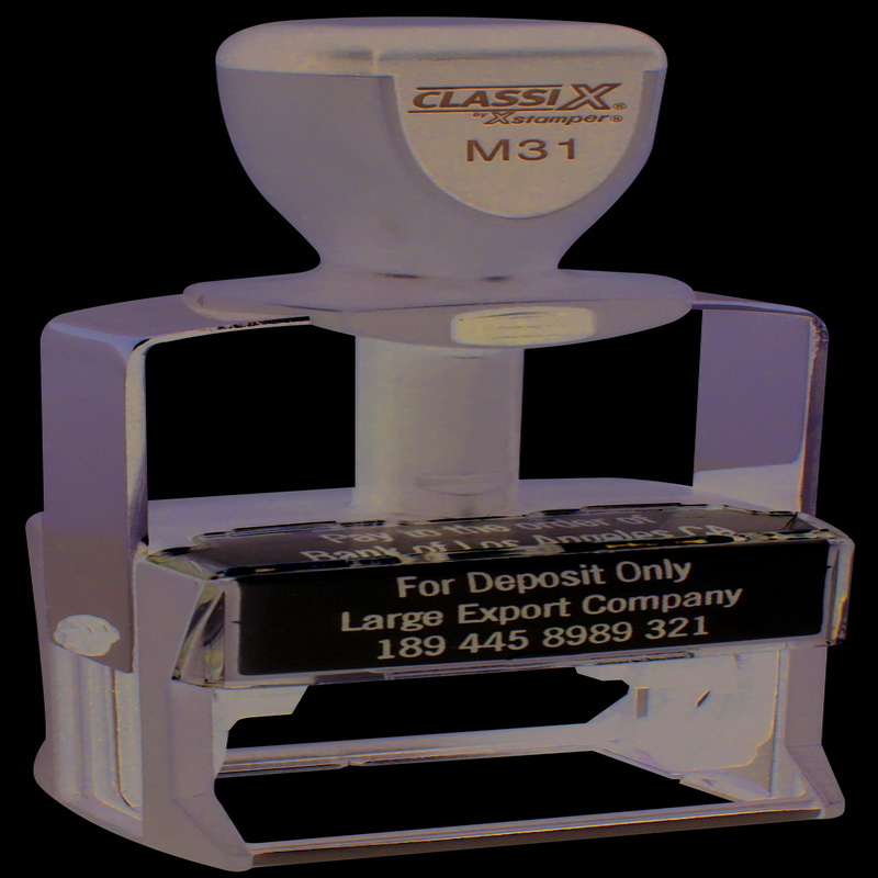 EP13 ClassiX ECO Self-Inking Message Stamp 1" X 2-1/2"  4 line Stamp 
