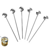 TOPTIE 60Pcs Metal Spoon Straws Wholesale, 7.5" Long Stainless Steel Snorting Straw Spoon for Drinking