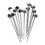 TOPTIE 12 PCS Spoon Straws Stirrer Stainless Steel Drinking Straws Reusable Cocktail Spoons Straws