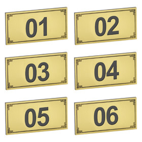 Muka 25 Pcs Door Signs with Self-Adhesive Tape, Number Tags for Hotel, Apartment, Dormitory