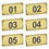 Muka 25 Pcs Door Signs with Self-Adhesive Tape, Number Tags for Hotel, Apartment, Dormitory 1-25
