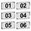 Muka 25 Pcs Door Signs with Self-Adhesive Tape, Number Tags for Hotel, Apartment, Dormitory 1-25