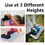 Muka Yoga Block Blue EVA Foam Blocks, Yoga Brick 9x6x4 Inch for Pilates Stretch Exercise Support