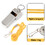 TOPTIE 2 PCS Sports Whistles with Lanyard, Metal Whistles for Lifeguards Survival Emergency Training
