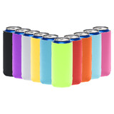 TOPTIE 10 PCS Slim Beer Can Sleeves Beer Can Cooler Covers Fit for 12oz Slim Energy Drink Beer Cans, Back to School