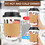 Aspire 100 Pcs Coffee Cup Sleeves Fit 10-24oz Cups For Hot and Cold Drinks Corrugated Kraft Insulators