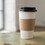 Aspire 100 Pcs Coffee Cup Sleeves Fit 10-24oz Cups For Hot and Cold Drinks Corrugated Kraft Insulators