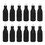 Aspire 12 Pcs Neoprene Beer Bottle Cooler Sleeves, 12oz Sublimation Blank Soft Reusable Zipped-up Bottle Jacket - Black