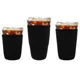Aspire 9 Pcs Neoprene Iced Coffee Cup Sleeves, 16-32oz Soft Reusable Cold and Hot Beverage Cup Holders for Juice Soda