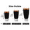 Aspire 3 Pcs Neoprene Iced Coffee Cup Sleeves, 16-32oz Soft Reusable Cold and Hot Beverage Cup Holders for Juice Soda - Black