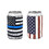 Aspire American Flag Can Cooler Sleeves, 12-16oz Neoprene Beverage Cup Holders, Soft Reusable Beer Can Insulator For Independence Day and Sports Event - Red Line