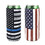 Aspire American Flag Slim Can Cooler Sleeves, 12 oz Neoprene Skinny Tall Beer Can Holders, Insulators For Independence Day and Sports Event - Red Line