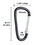 TOPTIE 24 Pack Carabiner, 2 Inch D-shape Aluminum Keychain Hook for Key Ring & Bag Clip - Black