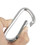 GOGO 48PCS Carabiner 3-Inch Black Keychain Clip, D Shape Aluminum Metal Carabiner Hook