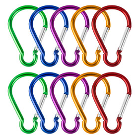 Aspire 10 Pack Carabiners Clip Metal Gourd-Shaped, Carabiner for Keychain Aluminum Spring Snap Clips