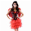 Muka Red Black  Lingerie Corset With Lace Trim, Gift Idea