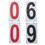 GOGO 6 Sets Baseball Scoreboard Numbers, 4 x 7 Inch Plastic Black Card with White Number, 0-9 Double Sides