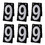 GOGO 6 Sets Baseball Scoreboard Numbers, 4 x 7 Inch Plastic Black Card with White Number, 0-9 Double Sides