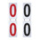 GOGO 2 Sets Tennis Score Keeper, 2.5 x 5 Inch, Black & Red Number 0-9 Double Sides