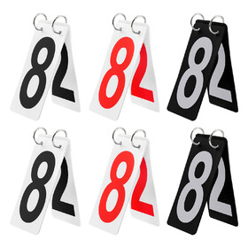 GOGO 6 Sets Tennis Score Cards, 2.5 x 5 Inch 0-9 Double Sides PVC Flip Number Chart