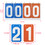 GOGO 4-Digital PVC Score Keeper Tabletop Scoreboard Portable for High School Match (Blue VS Red Card)