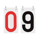 GOGO 30 Sets Score Replacement Cards, 0-9 Number Book, 3-1/8