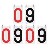 GOGO 6 Sets Score Reporter, 3-1/8 x 5-1/2 Inches Number Flip Chart for Scoreboard 0-9