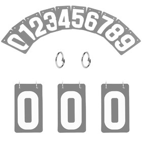 GOGO 4 Sets Number Cards, PVC Portable 0-9 Flip Scorekeeper, 3-1/8" x 5-1/2"