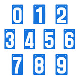 GOGO Number Score Cards, Set of 0-9, 3-1/8" x 5-1/2" Thick PVC Cards (Rings Not Included)