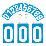 GOGO 4 Sets Number Cards, PVC Portable 0-9 Flip Scorekeeper, 3-1/8