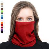 Muka 6 PACK Solid UV Protection Balaclava Neck Gaiter Face Scarf Bandana for Men/Women, 10