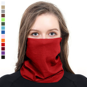 Muka Blank Solid Neck Gaiter Seamless Face Scarf No Sew Bandana for Dust Outdoors, 10" W x 19" L