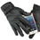 Black Stylish Men's Winter Motorcycle Gloves/ Leather Waterproof Windproof Gloves (Touch Screen), Price/Pair