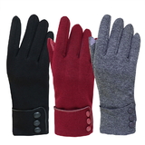 Women's Smart Touch Gloves Winter Windproof Velvet Gloves, 3 1/3"W x 9"H