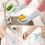 Opromo Household Cleaning Gloves, Waterproof Living Reuseable Rubber Kitchen Glove Dishwashing Gloves Wash up Gloves, 3 Sizes, Price/pair