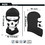 Muka Skull Balaclava Hood Neck Gaiter Ghosts Face Cover for Cosplay Party Halloween Cycling Outdoor Sports