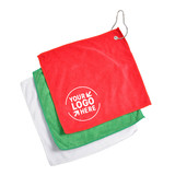 MUKA Custom Print Microfiber Golf Towel with Metal Grommet and Clip for Sports Camping Yoga Gym , 12" W X 12" H