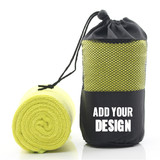TOPTIE Custom Print Microfiber Sport Gym Quick Dry Towel with Organizing Mesh Pouch, Highly Absorbent, 39.4
