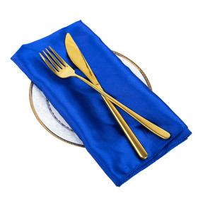TOPTIE Satin Cloth Napkin Square 19" x 19" for Restaurant Wedding Party Banquet Dinner Table Decoration