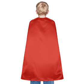 TOPTIE Satin Superhero Capes, Halloween Festival Event Costumes and Dress-Up For Kids & Adults- Velcro Touch Fastener