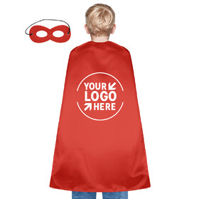 TOPTIE Custom Satin Superhero Capes with Touch Fastener and Eye Mask, Halloween Festival Event Costumes and Dress-Up
